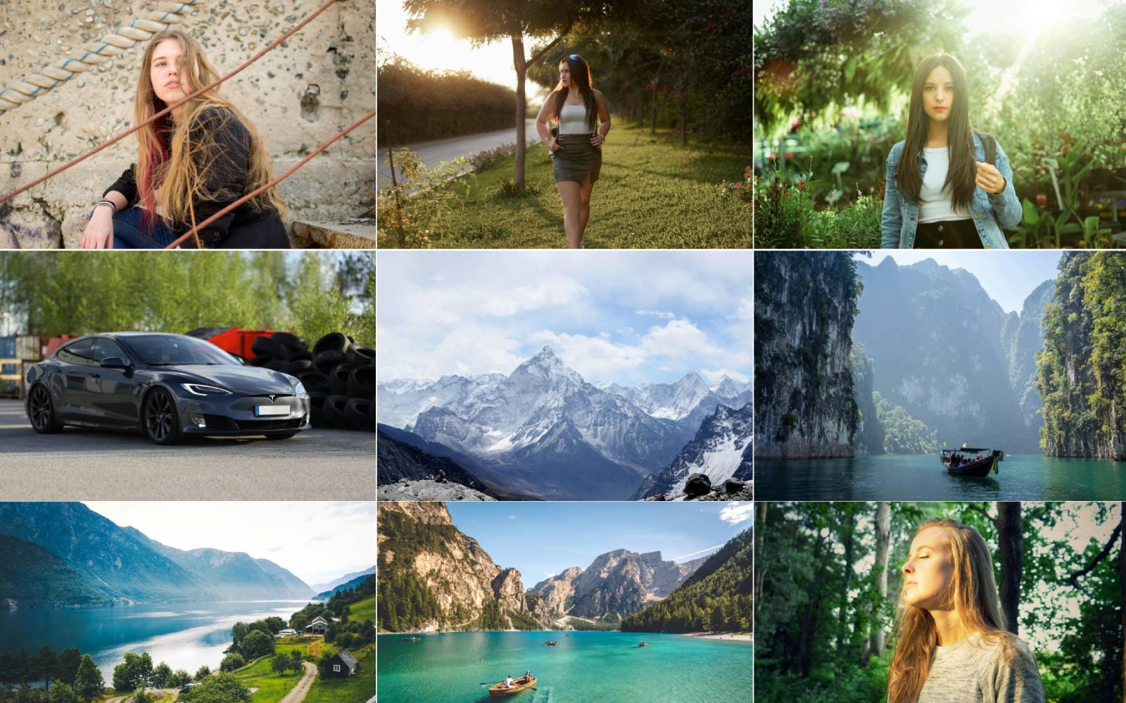 WordPress image gallery grid layout created using peLightbox Gallery Slider plugin