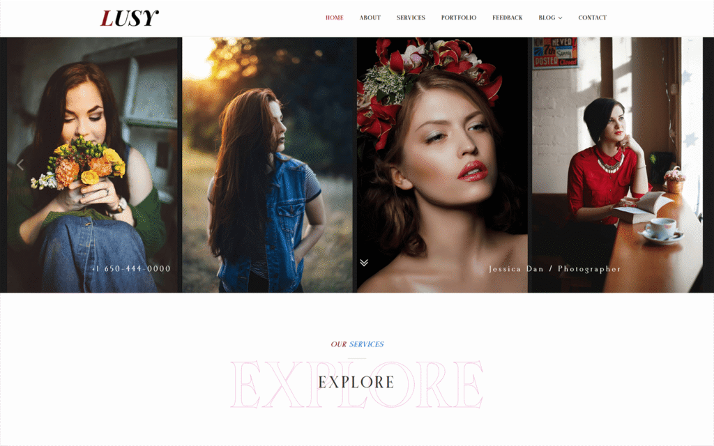 Lusy Photography Portfolio WordPress Theme