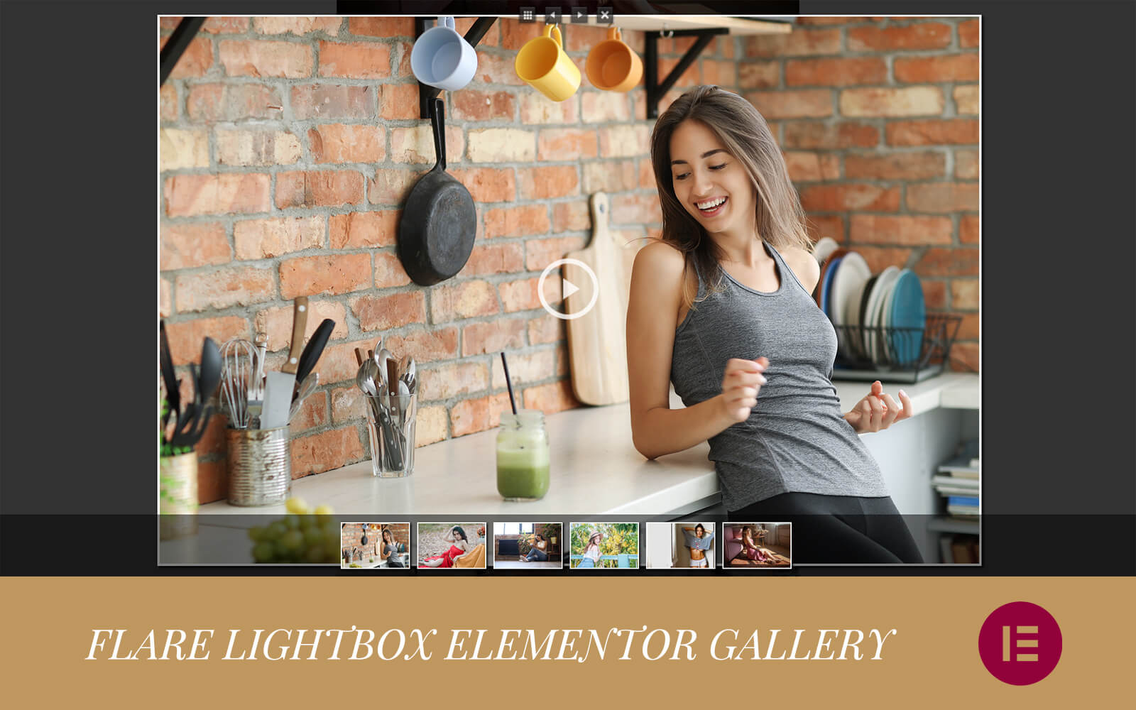 Flare Lightbox Gallery for Elementor – responsive full-screen gallery with video support and grid layout