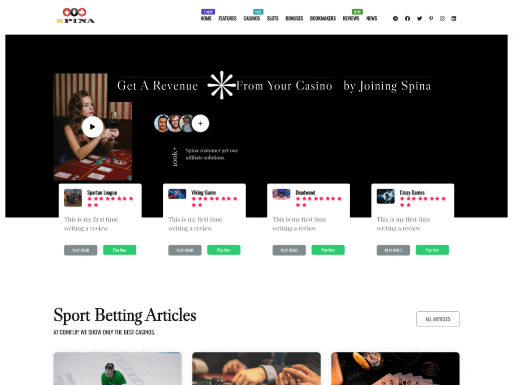 Spina Home Bookmaker