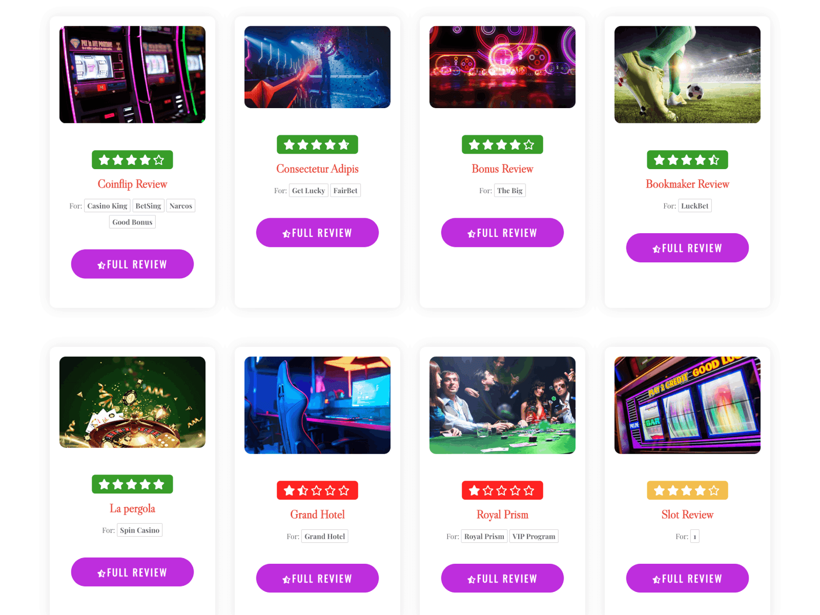 <p>Affiliate Review System</p>